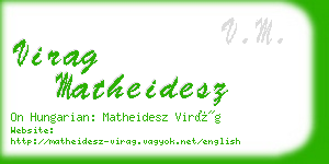virag matheidesz business card